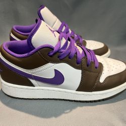 Air Jordan 1 Low Palomino Brown Sneakers, Size 5.5Y / 7W