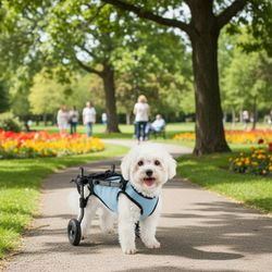 GHYKL XS Dog Wheelchair for Back Legs Adjustable Blue New Open Box No Manual