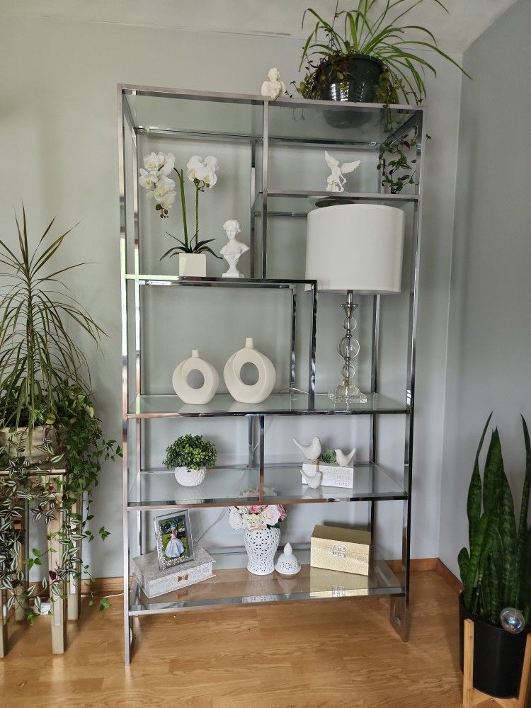 Metal Glass Shelves Located In Rockford I Have 2 For $90  Read Below