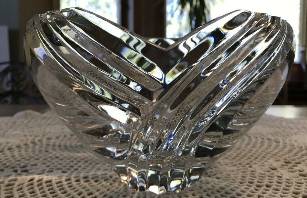 Vintage Lenox "KELLY" Crystal Glass Bowl Made in Slovenia