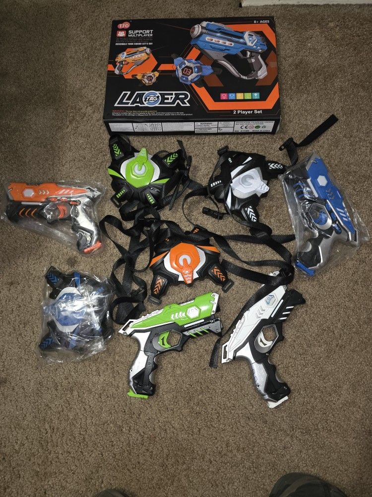 Laser Tag Bundle — New Unopened Set + Extra Gear
