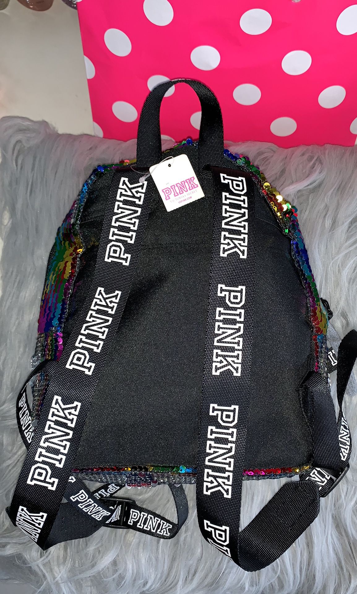 PINK - Victoria's Secret PINK Iridescent Crossbody Mini Backpack