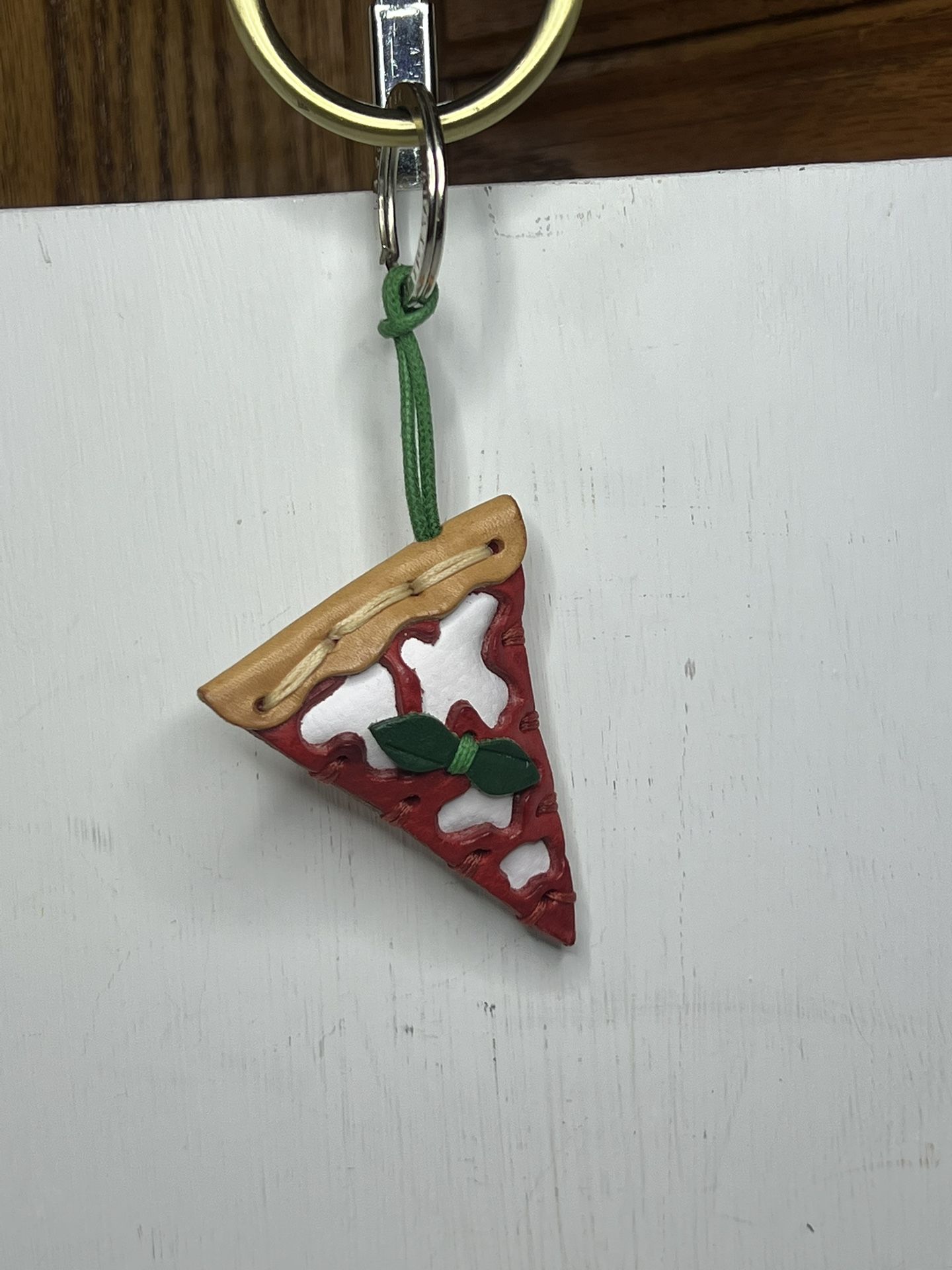 La Cuoiera Made in Italy Leather Slice Bag Charm/Keychain