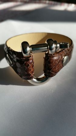 Omega Leather Bracelet .