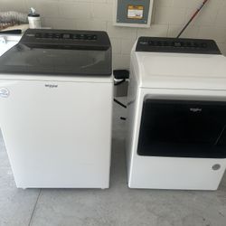 Whirlpool Washer And Dryer with glass Top