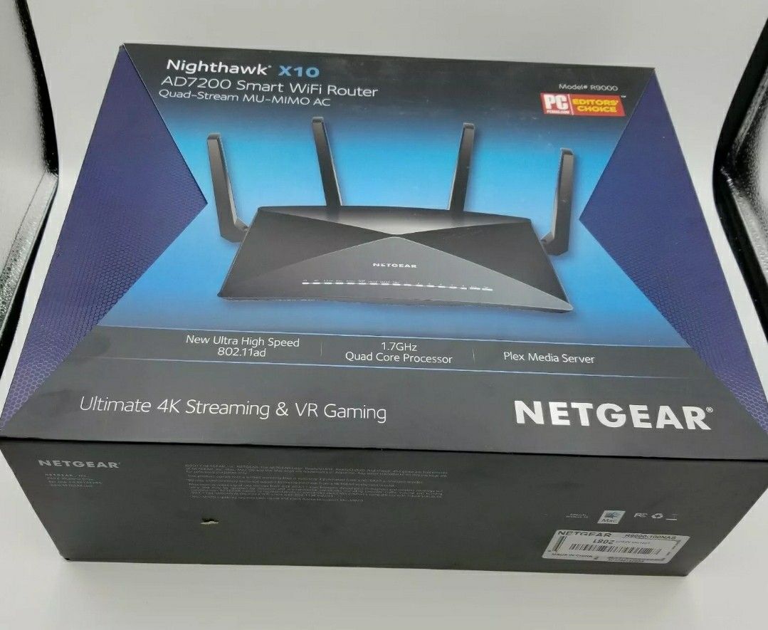 NETGEAR Nighthawk X10 7200 Mbps 7 Port Wireless AD Router (R9000-100NAS).