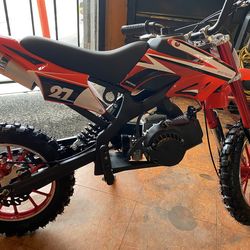 Dirtbike NEW 50cc red off-road motorcycle gas $380