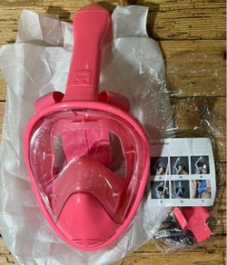 Pink Full Face Snorkeling Mask Kids