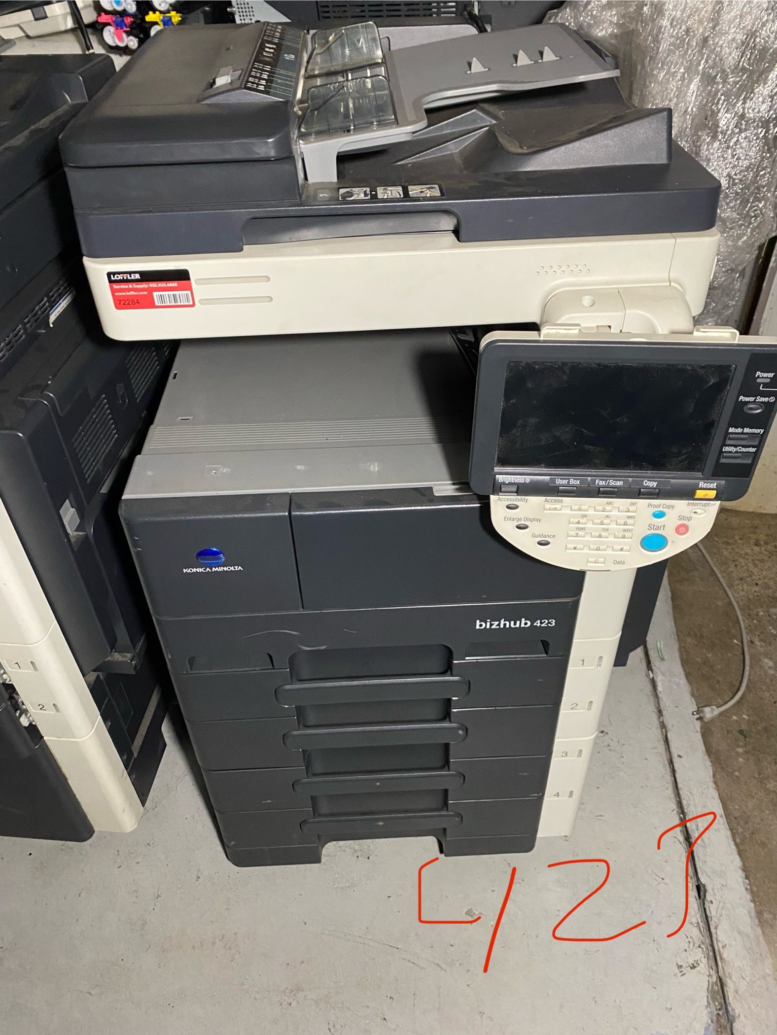 Konica Minolta Bizhub 423 A3 Mono Laser 4x Drawers