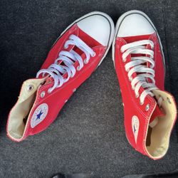 converse high top shoes - red