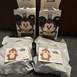 New Chip N Dale From Mickey & Family From Popmart (Authentic) Chip Has Minor Flaw  On Face, See Pictures 
