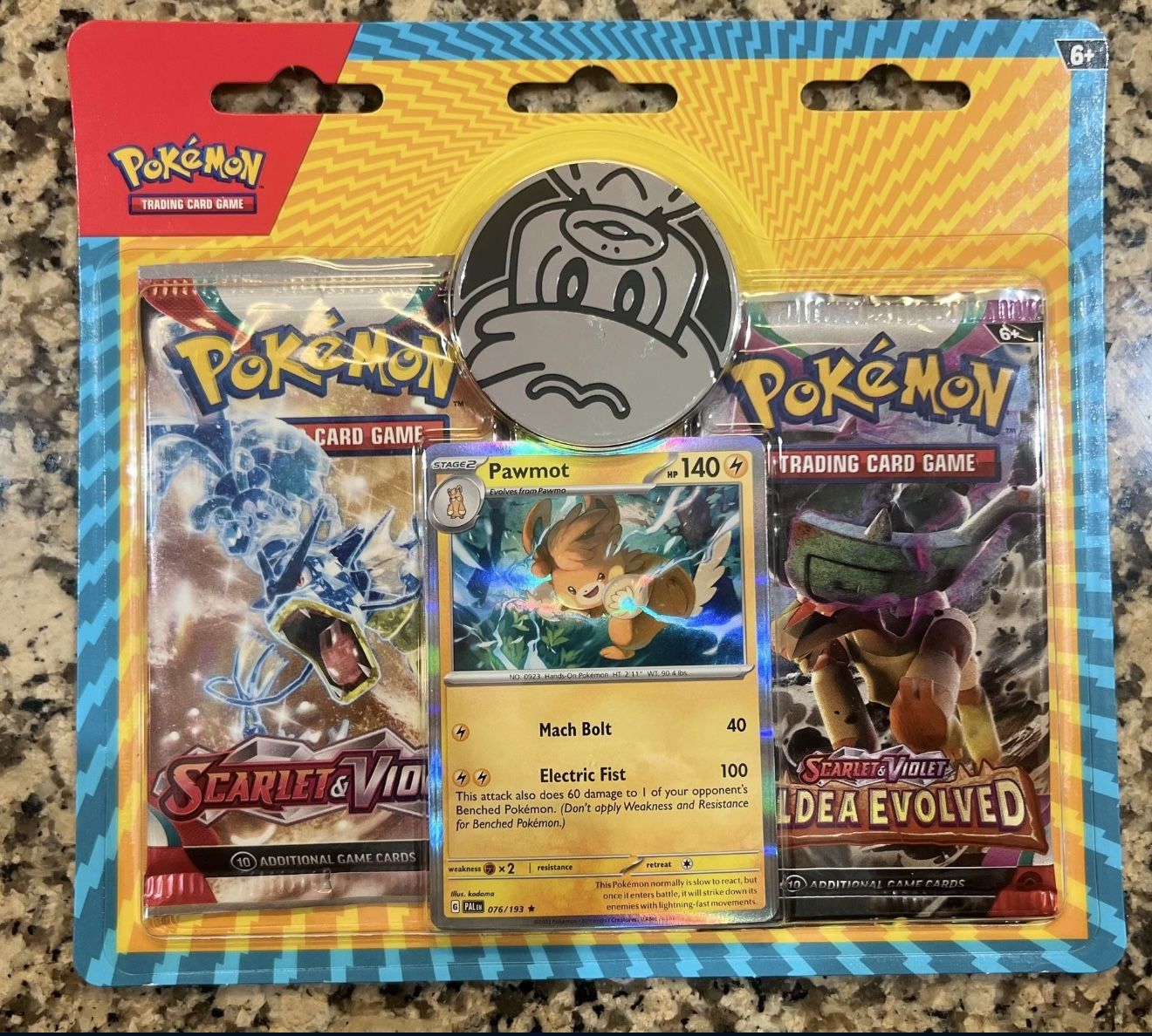 Pokémon 2 Blister Pack & Coin w/Promo Card (Scarlett & Violet & Paldea Evolved)