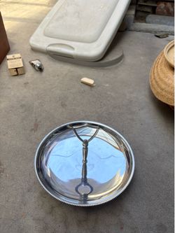 Beautiful Steel serving tray with stand