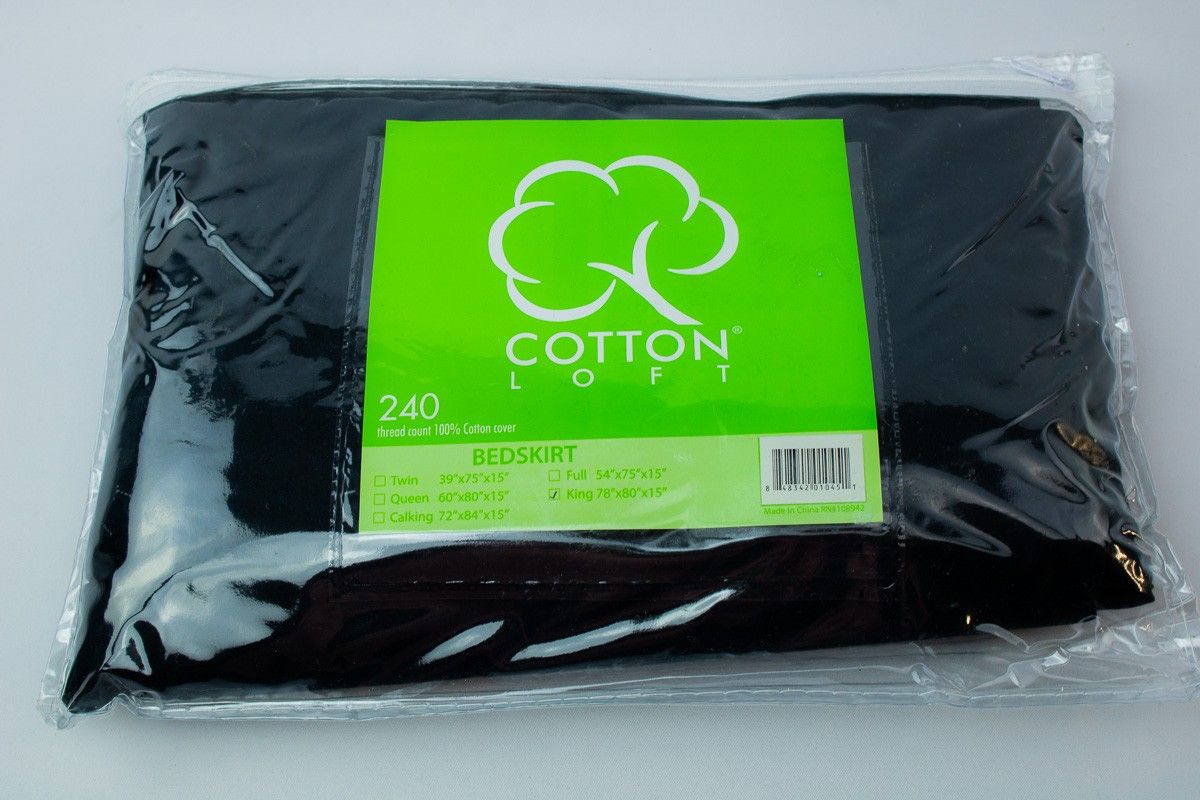 Cotton Loft Black King Size Bedskirt