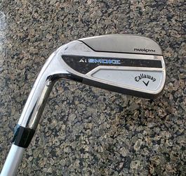 Callaway Golf Ai Smoke Paradym single 7 iron left handed Eldio Graphite shaft 40L Mitsubishi chemical Lamkin grip