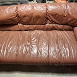Leather Couch Brown