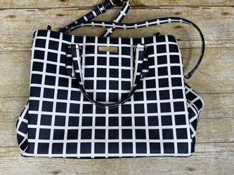 Kate Spade NY Laurel Way Black & White Print PVC Crossbody Bag - Gift