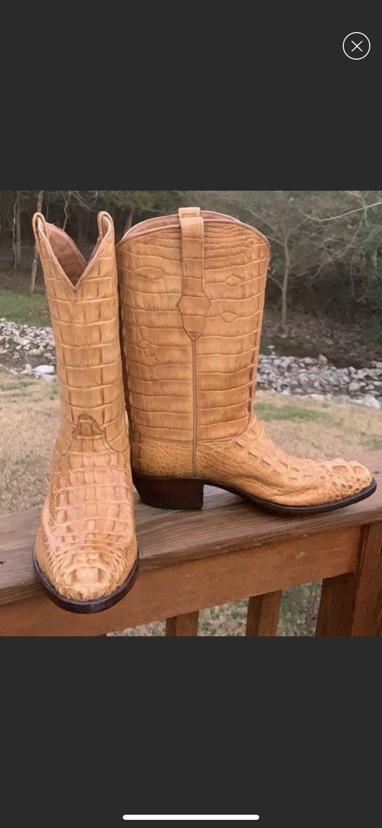 Black jack full HB alligator cowboy boots 10 1/2