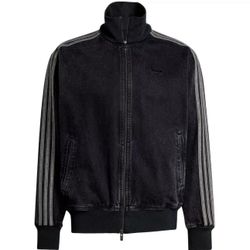 Adidas Originals Adicolor Denim Firebird Track Top Black JC6717 Men Size S, XL, M Rare