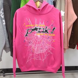 pink sp5der hoodie