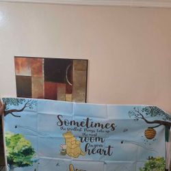Winnie The Pooh Backdrop Set For Babyshower,  Gender Reveal Or Birthday 