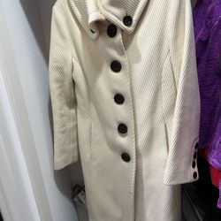 Soia & Kyo  Wool Blend Button Up Winter Jacket Coat Medium