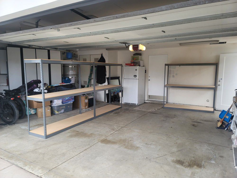 Garage Shelving 72 in W x 24 in D x 72 in H 3 Shelf Level Storage Shed Racks New Stronger Than Homedepot Lowes Costco Delivery & Assembly Available 