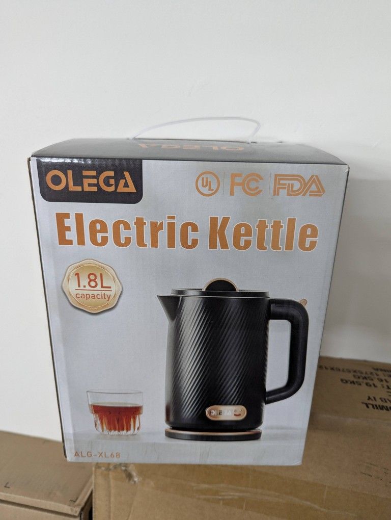1500W Electric Kettle, 1.8L Stainless Steel Boiling Water, Auto Shut Off 120V