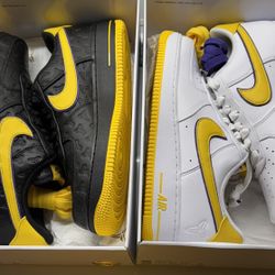 Kobe Air Force 1 Lakers Home & Away Bundle