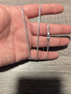 925 silver Cuban chain