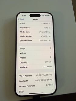 Apple iPhone 15 Pro 256GB – Unlocked