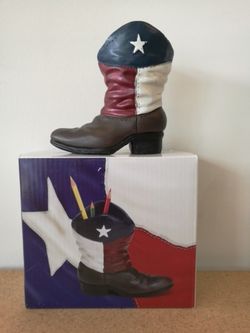 Texas Boot Pen Holder 4.25"X4.25"