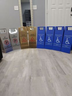 2Pack Metal, Heavy-Duty Stainless Steel Foldable Signs
♿🚫⚠️ $25 Each Set of 2