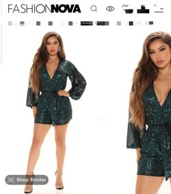 Fashion Nova Sequin Romper