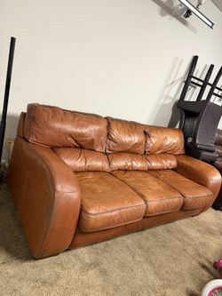 Real Leather Sofa Bed