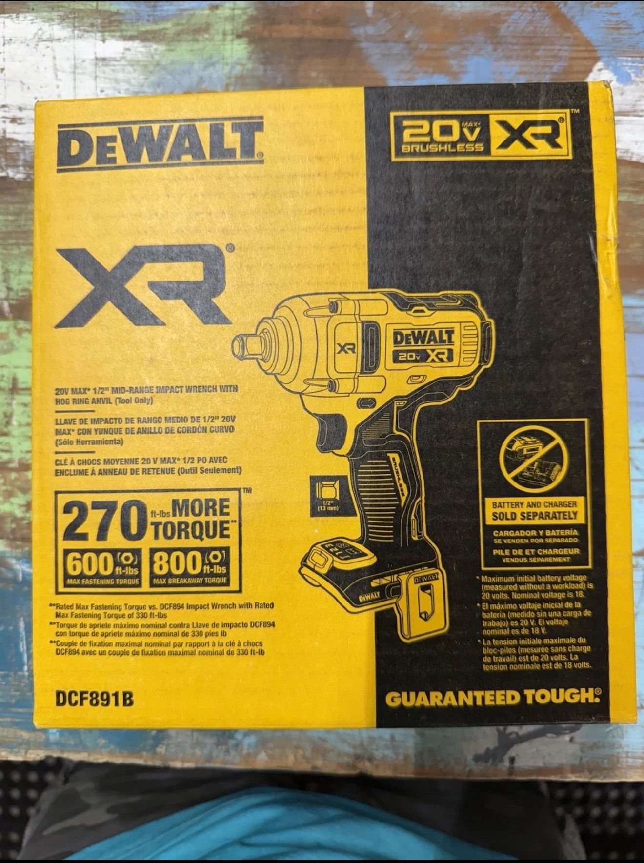20V MAX XR Cordless 1/2 in. Impact Wrench (Tool Only)