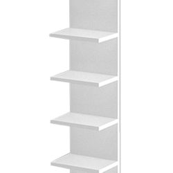 5-9 Tier Wood Standing Bookshelf Tower Invisible Bookshelf Standing Spine Book Tower Creative Corner Storage Rack with Thickened Base Bookcase for Hom