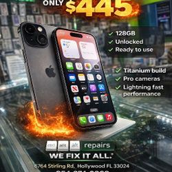 iPhone 15  – Only $445 🔥
128GB • Unlocked 
