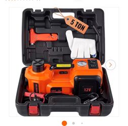 BRAND NEW IN CASE Shop VEVOR Electric Car Jack, 5 Ton. /11023 lbs. Hydraulic Car Jack, Portable Car Jack Lifting with Built-In Inflatable Pump