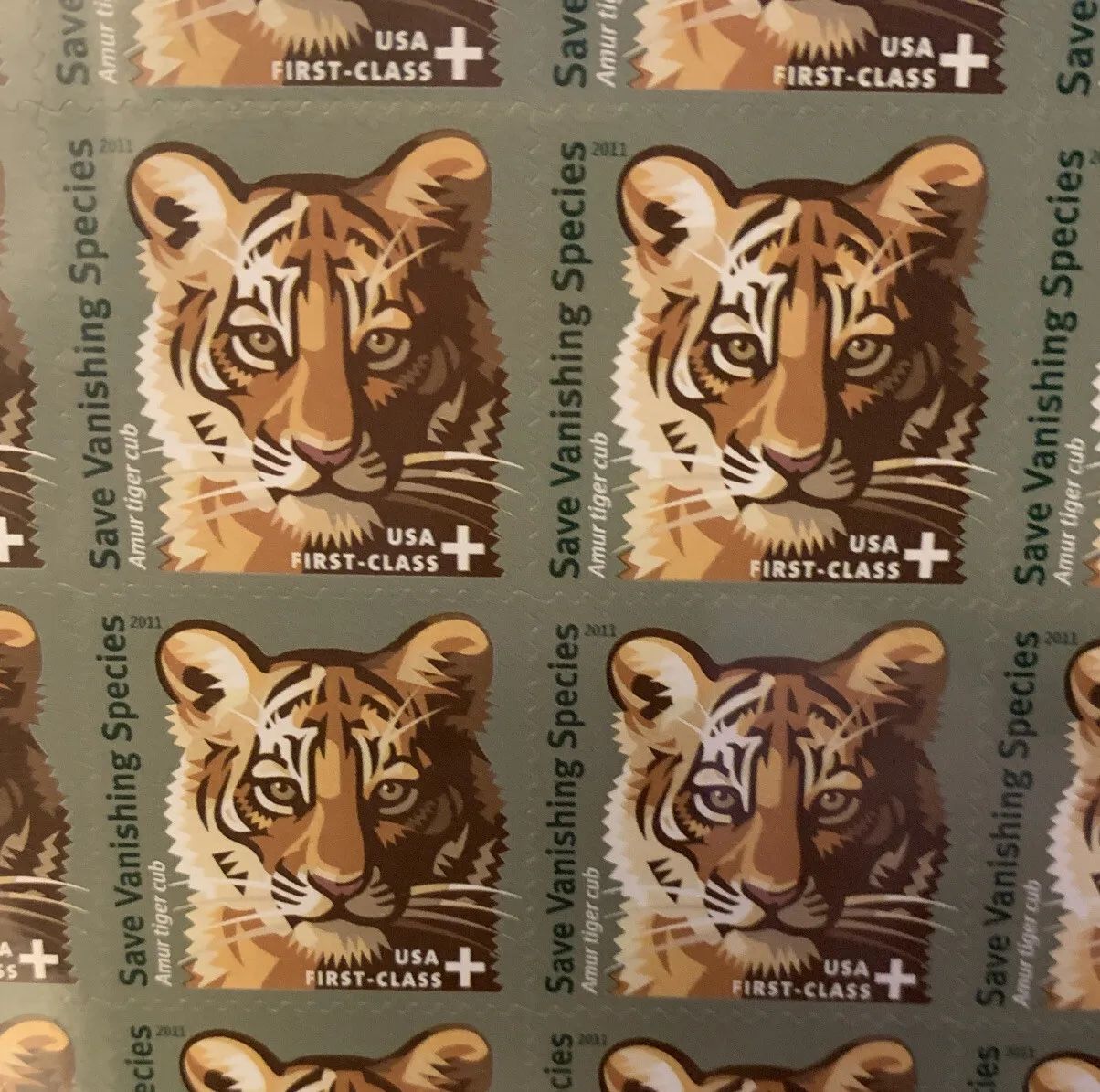 1000 Stamps 2011 Save Vanishing Species -Tiger- Stamp