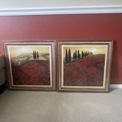 LANDSCAPE WALL DECOR 24” / SET $20