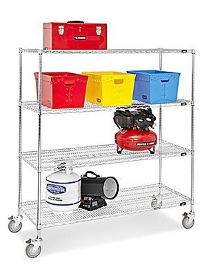 Uline H-3158 / H-2085 Rolling Mobile Shelving