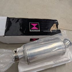 Black Widow Motorcycle Exhaust Muffler – New