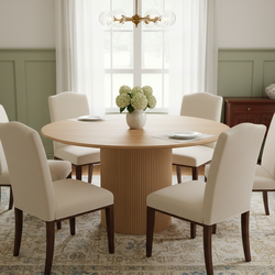 Lucerne 47" Wood Round Dining Table