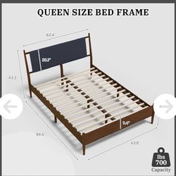 Queen Size Solid Wood Bed Frame