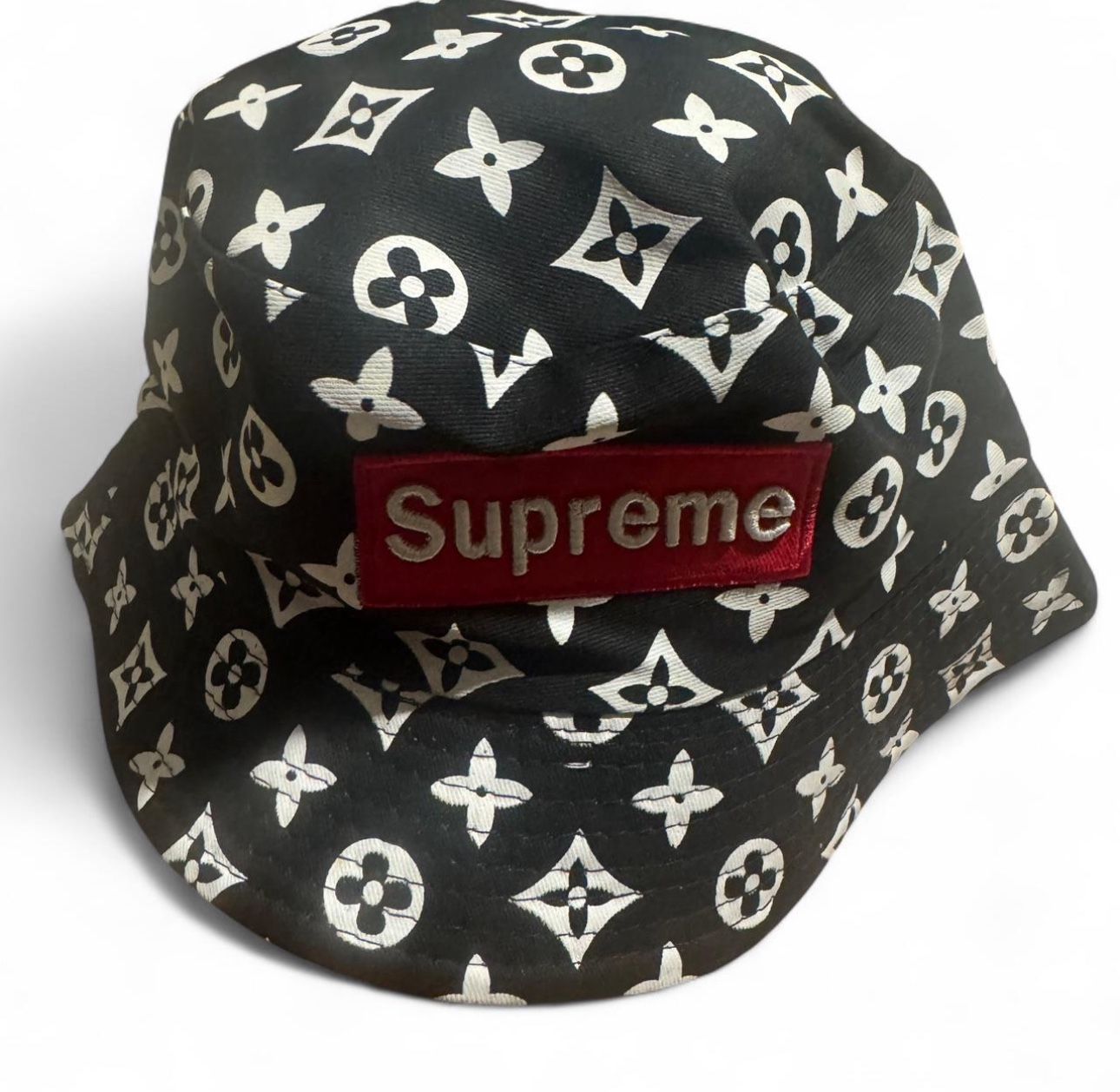 Supreme × Louis Vuitton Black Monogram reversible Bucket Hat