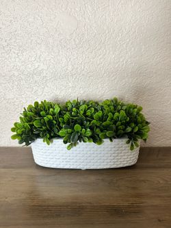 Artificial Plant (White Ceramic)