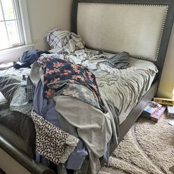 Living Spaces Sleigh Queen Bed Frame 