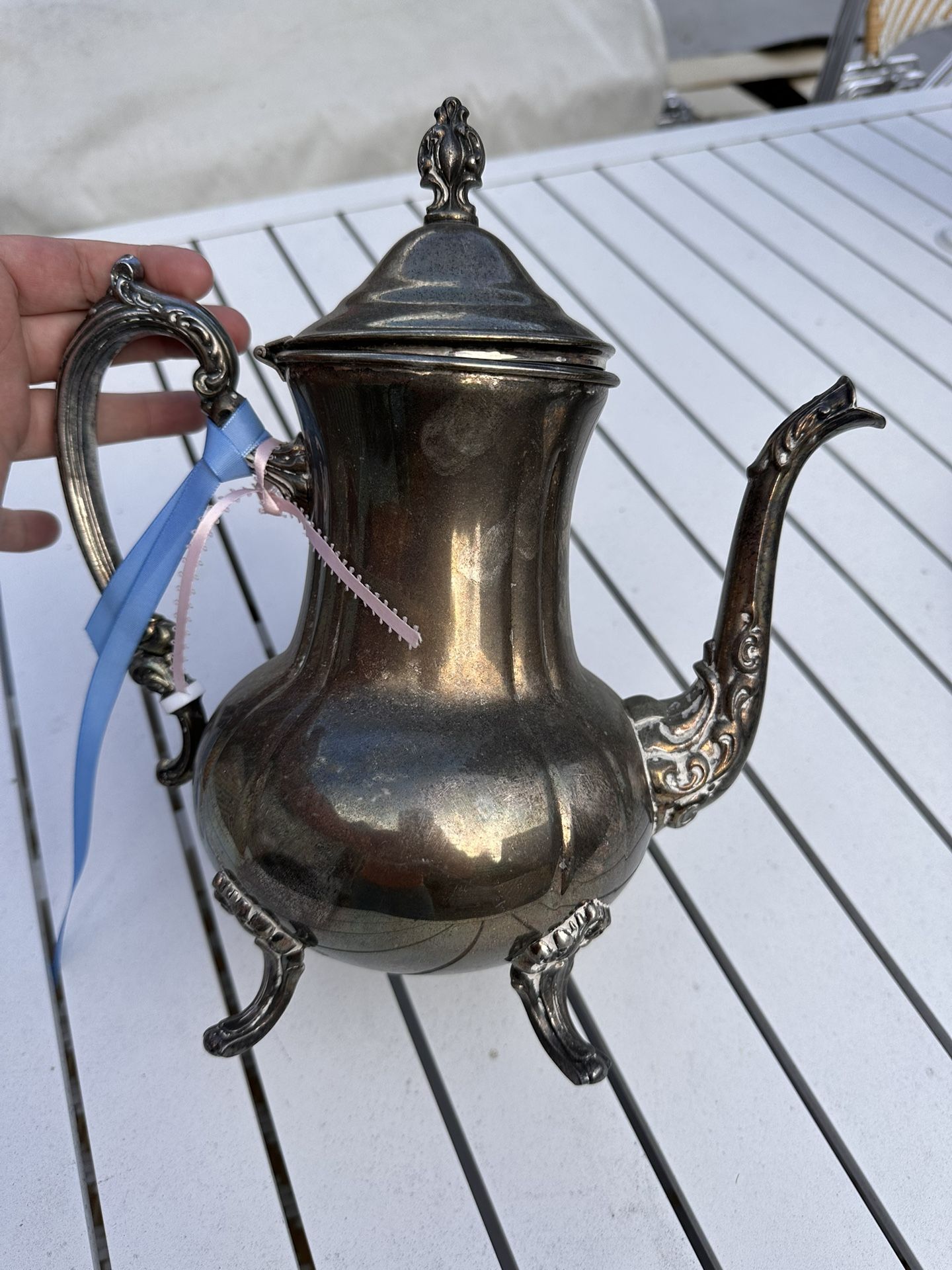 Antique Real Silver Tea Kettle