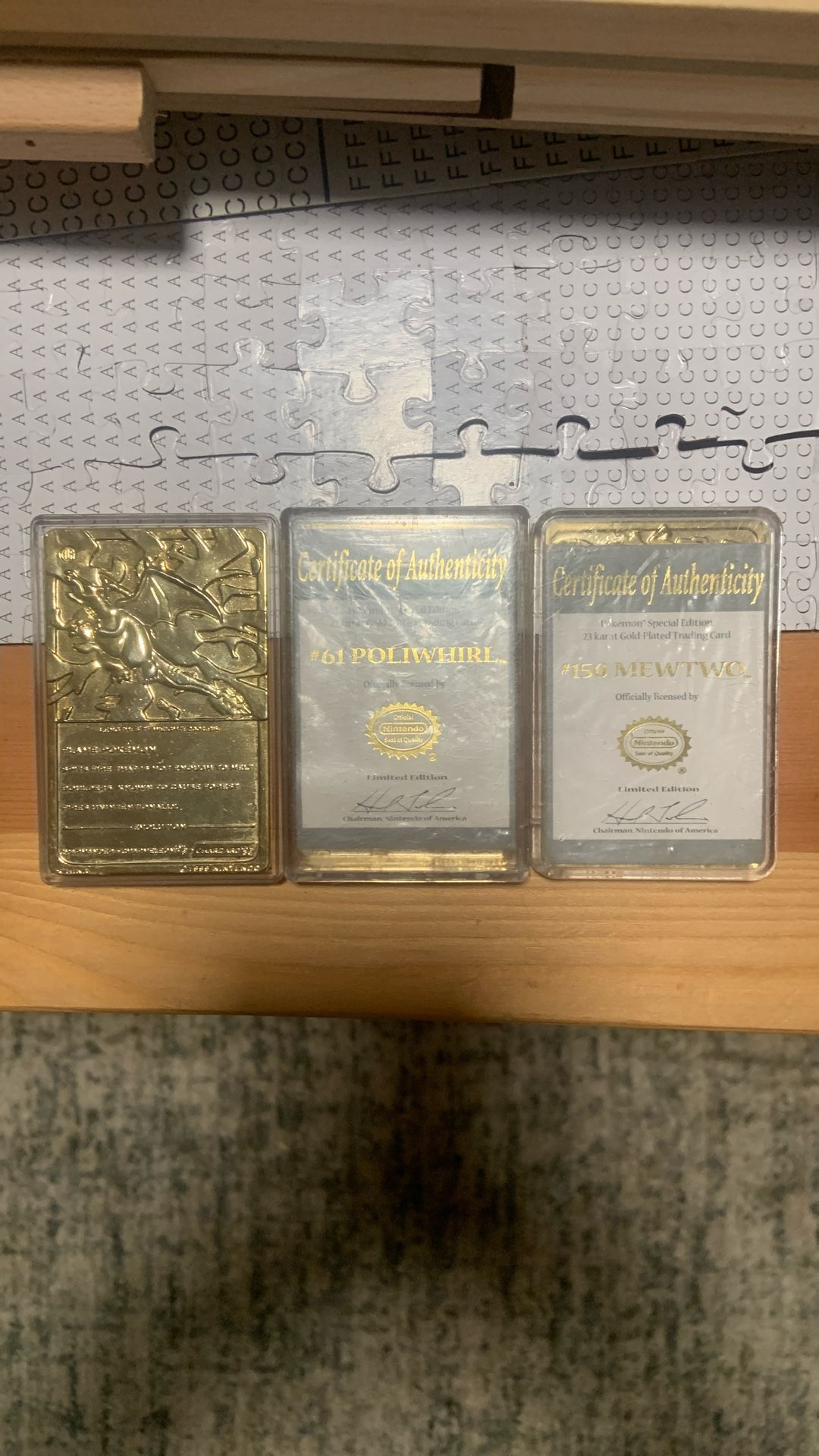23k Gold Plated Trading Cards Pokémon